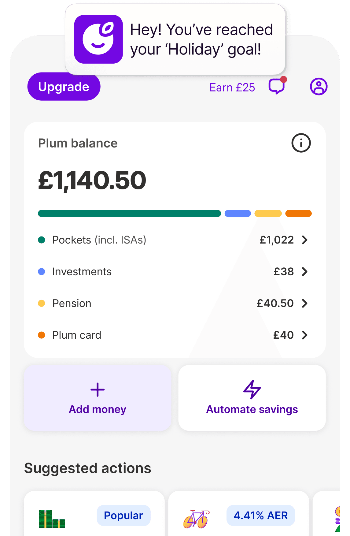 Phonescreen UI showing pockets 